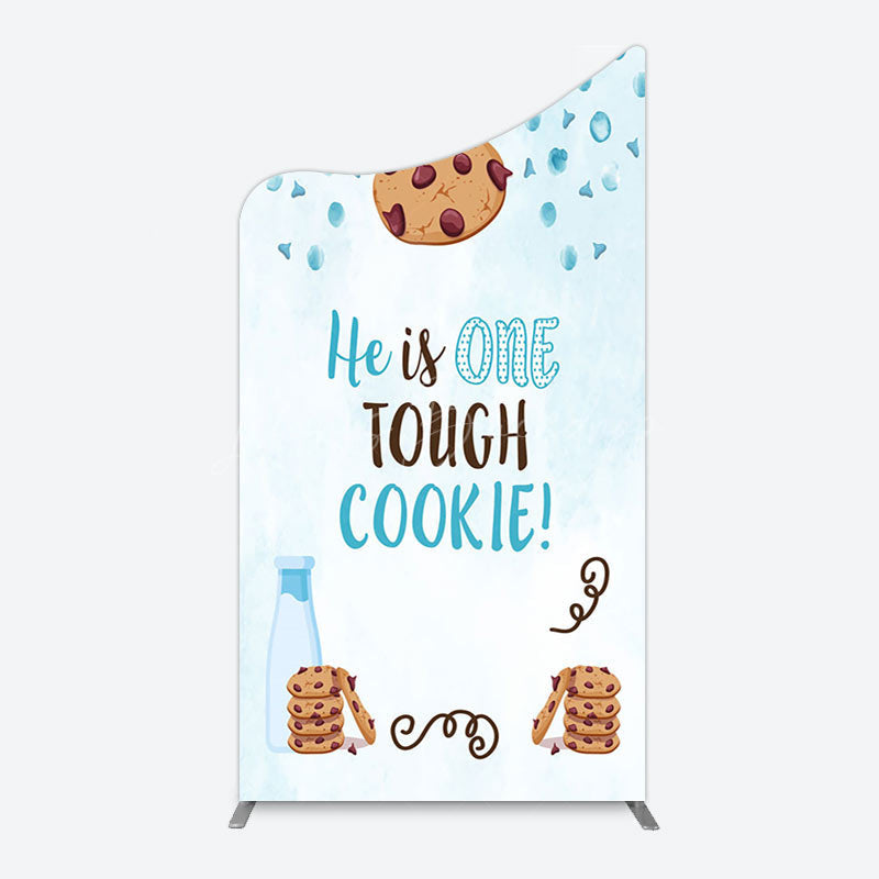 Lofaris Blue He Is One Tough Cookie Birthday Arch Backdrop