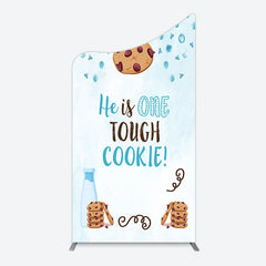 Lofaris Blue He Is One Tough Cookie Birthday Arch Backdrop