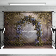 Lofaris Blue Hydrangea Wedding Arch Backdrop Enchanted Forest Photo Prop Magical Woodland Bridal Shower Decor