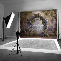 Lofaris Blue Hydrangea Wedding Arch Backdrop Enchanted Forest Photo Prop Magical Woodland Bridal Shower Decor