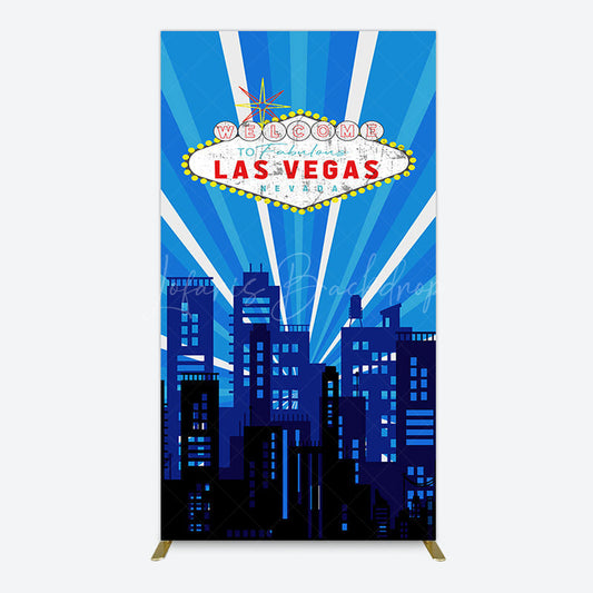 Lofaris Blue Rays Building City Las Vegas Casino Rectangle Backdrop