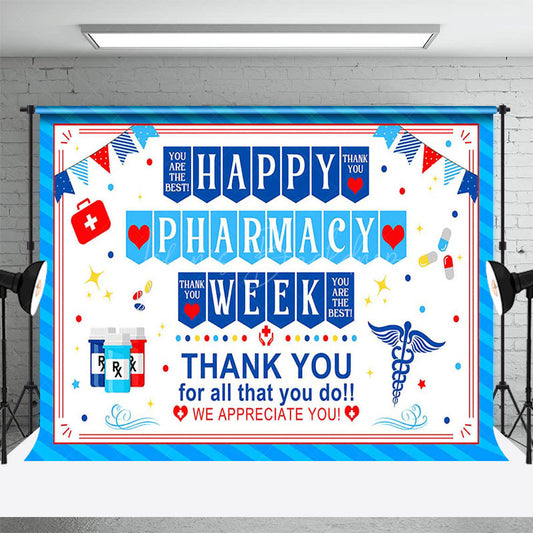 Lofaris Blue Sacred Happy Pharmacy Week Appreciate Backdrop