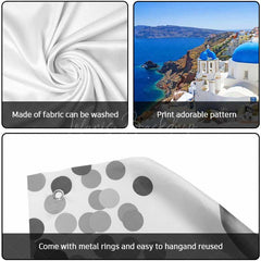 Lofaris Blue Sea Sky Romantic Island City Garage Door Banner