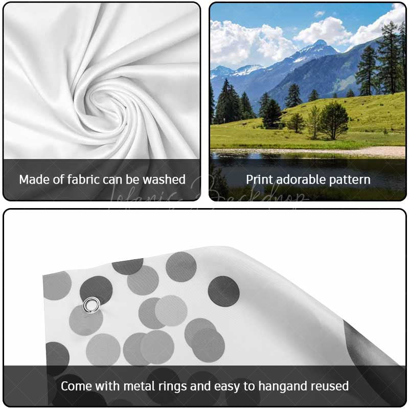 Lofaris Blue Sky Mountain Grassland Lake Garage Door Banner