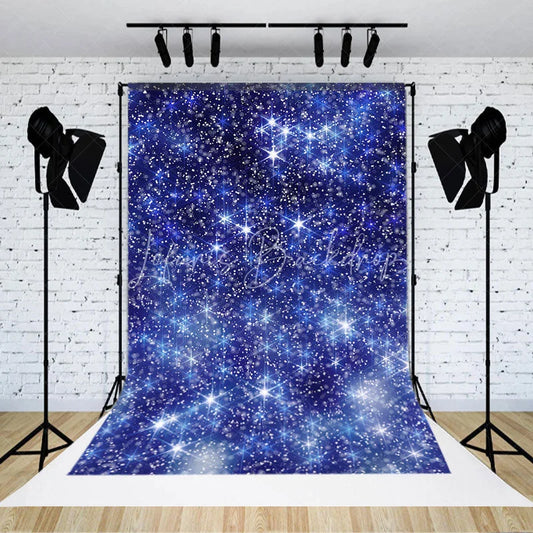Lofaris Blue Starry Night Sky Bokeh Backdrop Sparkling Dreamy Galaxy Star Photography Background