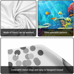 Lofaris Blue Undersea Fish Coral Birthday Garage Door Banner