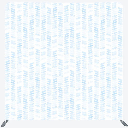 Lofaris Blue Watercolor Pattern Tension Fabric Backdrop Abstract Brush Stroke Decoration Baby Boy Shower Background