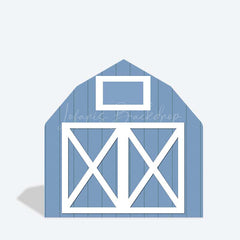 Lofaris Blue White Farm Barn Door Arch Party Decor Backdrop