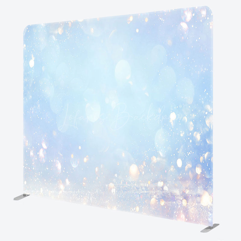 Lofaris Blurred Light Blue Bokeh Square Tension Backdrop