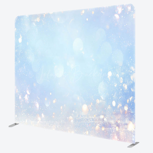 Lofaris Blurred Light Blue Bokeh Square Tension Backdrop