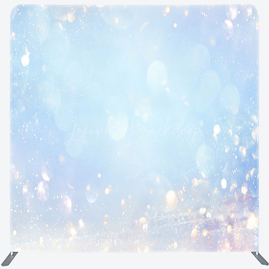 Lofaris Blurred Light Blue Bokeh Square Tension Backdrop