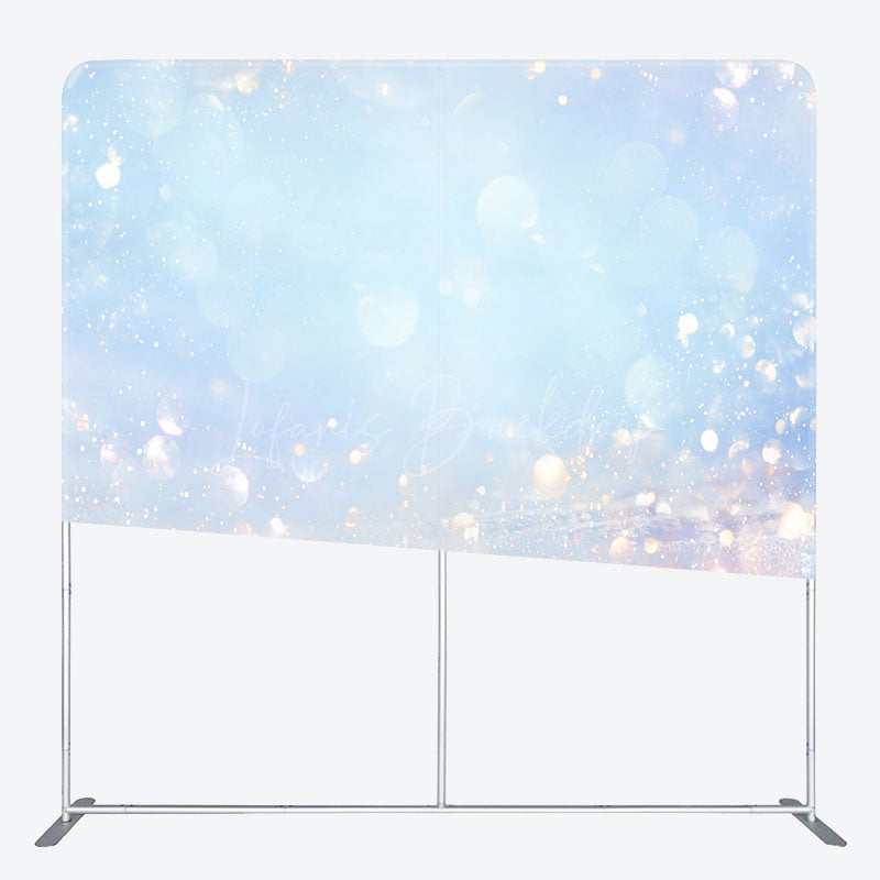 Lofaris Blurred Light Blue Bokeh Square Tension Backdrop