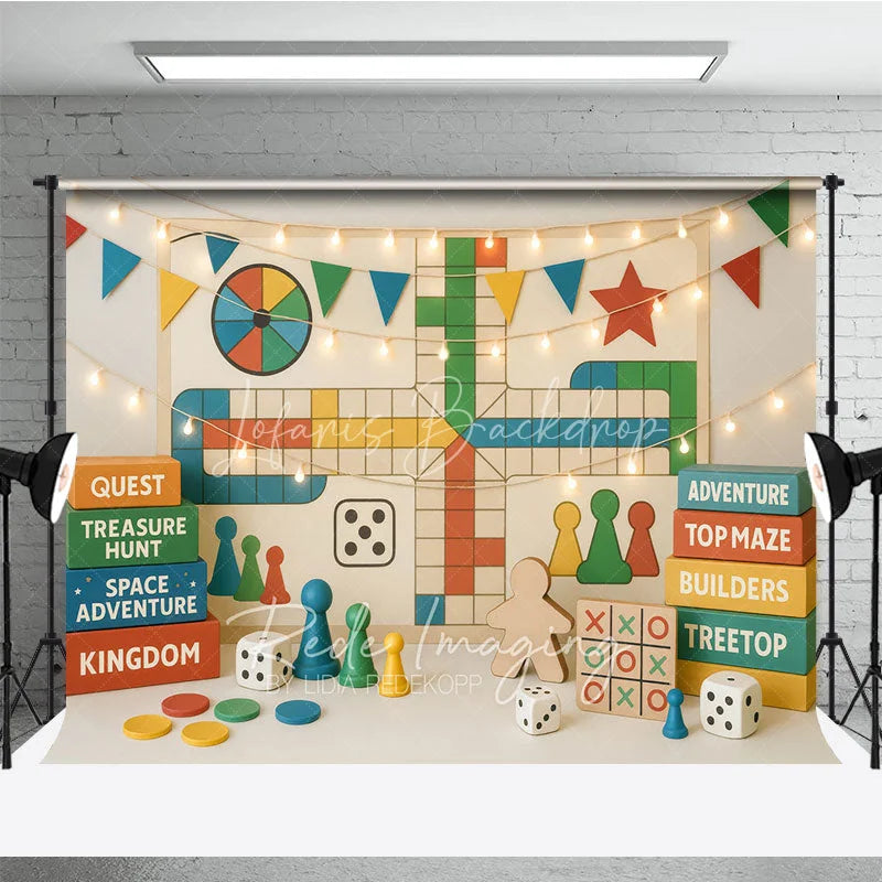 Lofaris Board Game Adventure Photo Backdrop Treasure Hunt and Quest Birthday Photography Background