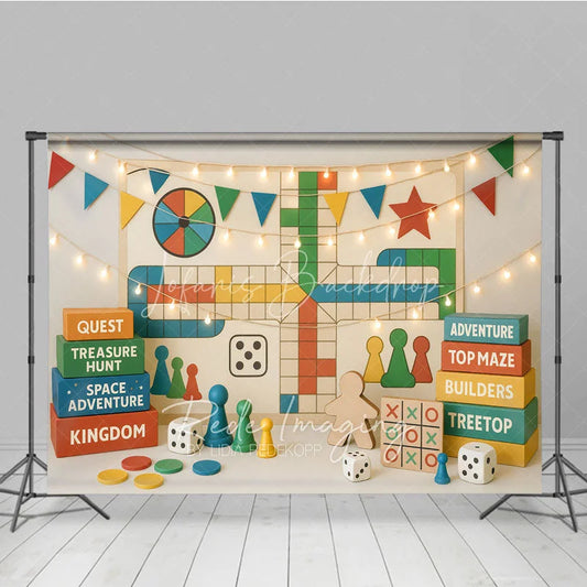 Lofaris Board Game Adventure Photo Backdrop Treasure Hunt and Quest Birthday Photography Background
