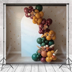 Lofaris Boho Balloon Arch Backdrop Fall Pumpkin Pampas Grass Background Autumn Harvest Birthday Baby Shower Decoration
