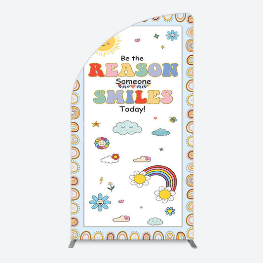 Lofaris Boho Be The Reason Someone Smiles Today Half Moon Arch Backdrop