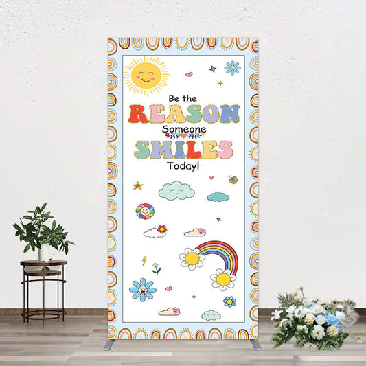Lofaris Boho Be The Reason Someone Smiles Today Rectangle Backdrop