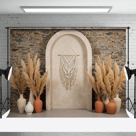 Lofaris Boho Decoration Retro Wall Sweet Wedding Backdrop