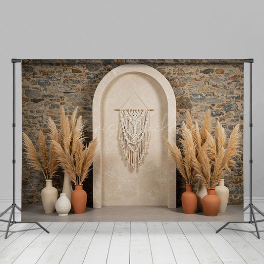 Lofaris Boho Decoration Retro Wall Sweet Wedding Backdrop