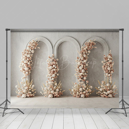 Lofaris Boho Floral Retro Wall Elegant Wedding Backdrop