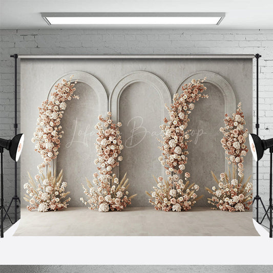 Lofaris Boho Floral Retro Wall Elegant Wedding Backdrop