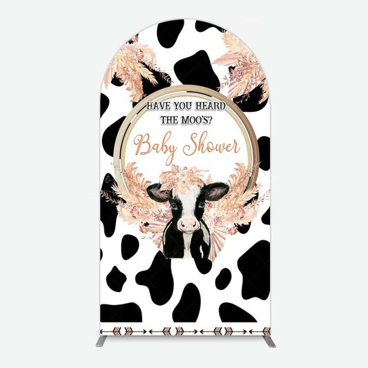 Lofaris Boho Have You Heard The Moos Baby Shower Arch Backdrop