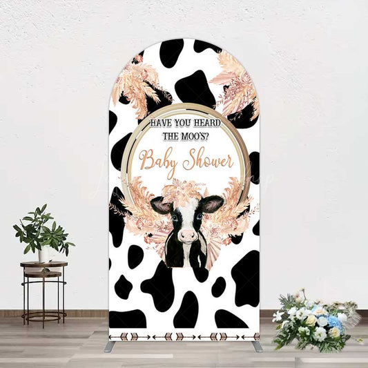 Lofaris Boho Have You Heard The Moos Baby Shower Arch Backdrop