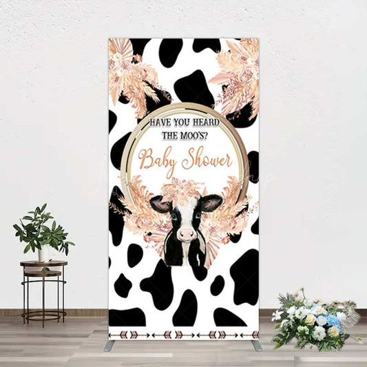 Lofaris Boho Have You Heard The Moos Baby Shower Rectangle Backdrop