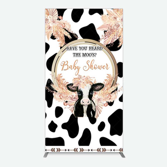 Lofaris Boho Have You Heard The Moos Baby Shower Rectangle Backdrop