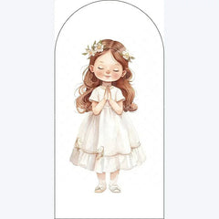 Lofaris Boho Little Princess Arch Backdrop Floral Birthday for Girls Party Whimsical Photo Booth Decor with Flowers