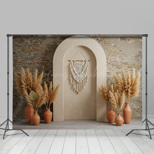 Lofaris Boho Retro Old Style Wall Elegant Wedding Backdrop