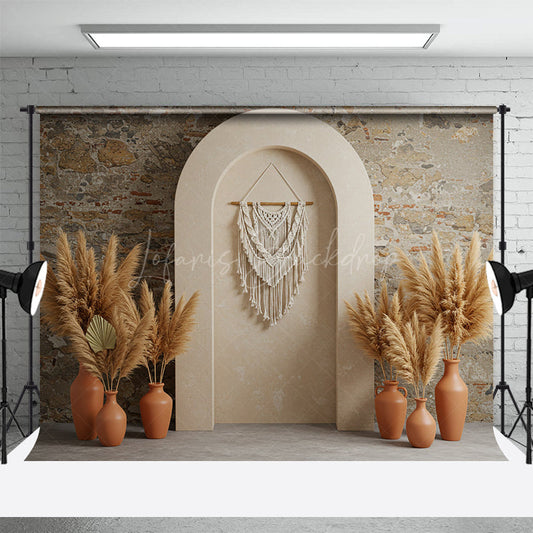 Lofaris Boho Retro Old Style Wall Elegant Wedding Backdrop