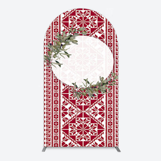 Lofaris Boho Slovakia Pattern Sweet Wedding Arch Backdrop