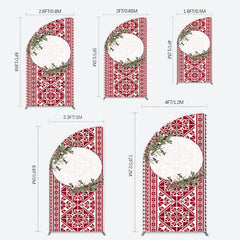 Lofaris Boho Slovakia Pattern Sweet Wedding Half Moon Arch Backdrop