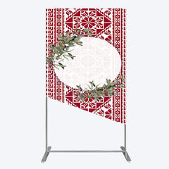 Lofaris Boho Slovakia Pattern Sweet Wedding Rectangle Backdrop