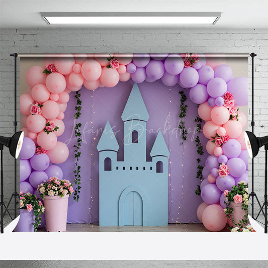 Lofaris Boho Sweet Floral Balloon Castle Wedding Backdrop