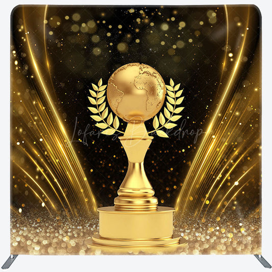 Lofaris Bokeh Black Golden Globe Award Pillow Case Backdrop