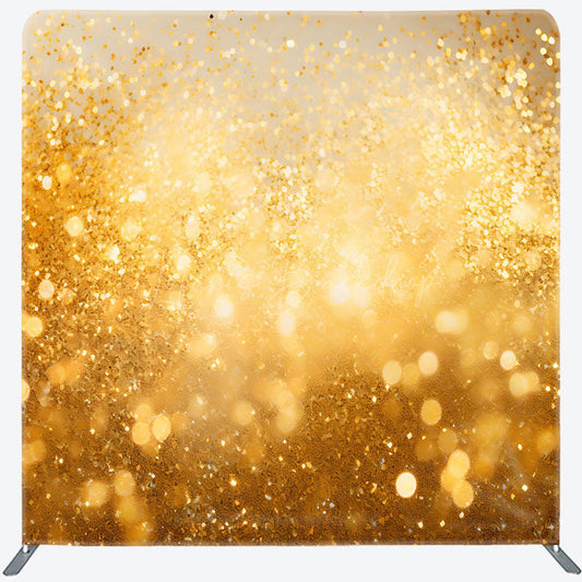 Lofaris Bokeh Gold Glitter Dance Party Pillow Case Backdrop
