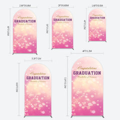 Lofaris Bokeh Pink Bachelor Of Science Grad Arch Backdrop