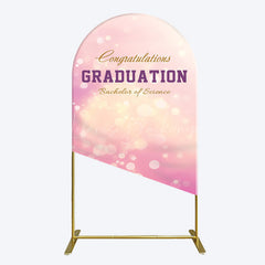 Lofaris Bokeh Pink Bachelor Of Science Grad Arch Backdrop