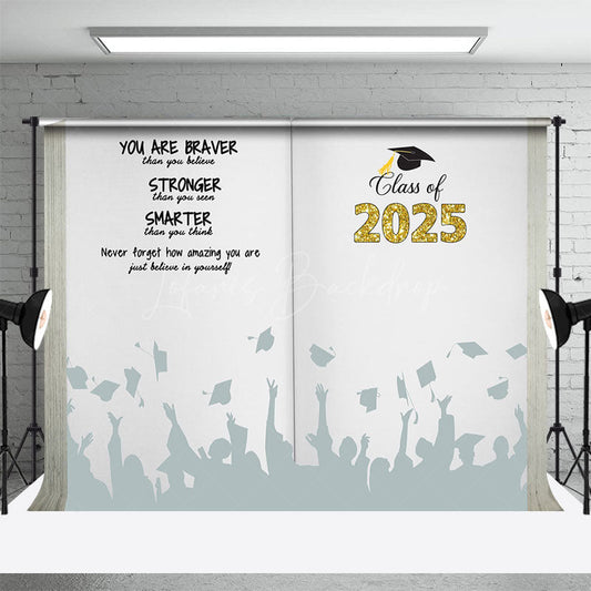 Lofaris Book You Are Braver Stronger Smarter Grad Backdrop