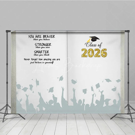 Lofaris Book You Are Braver Stronger Smarter Grad Backdrop