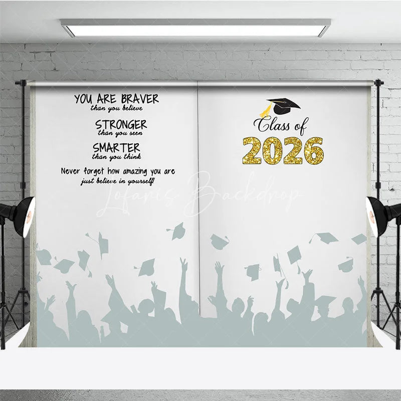 Lofaris Book You Are Braver Stronger Smarter Grad Backdrop