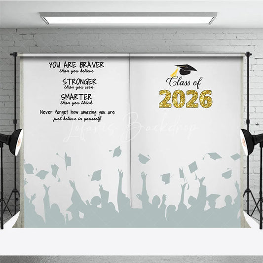 Lofaris Book You Are Braver Stronger Smarter Grad Backdrop