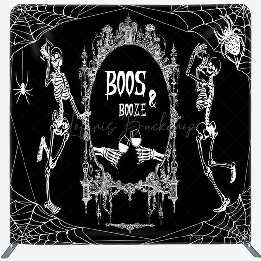 Lofaris Boos And Booze Halloween Square Tension Backdrop