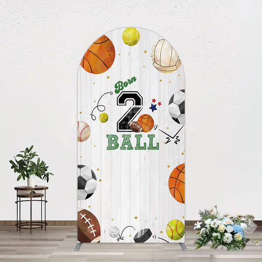 Lofaris Born 2 Ball Boy Birthday Party Arch Backdrop