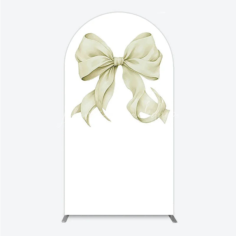 Lofaris Bow Arch Backdrop Cover Elegant Fabric Drape for Party Entrance Decor Decorative Frame Birthday Baby Shower Photo Booth
