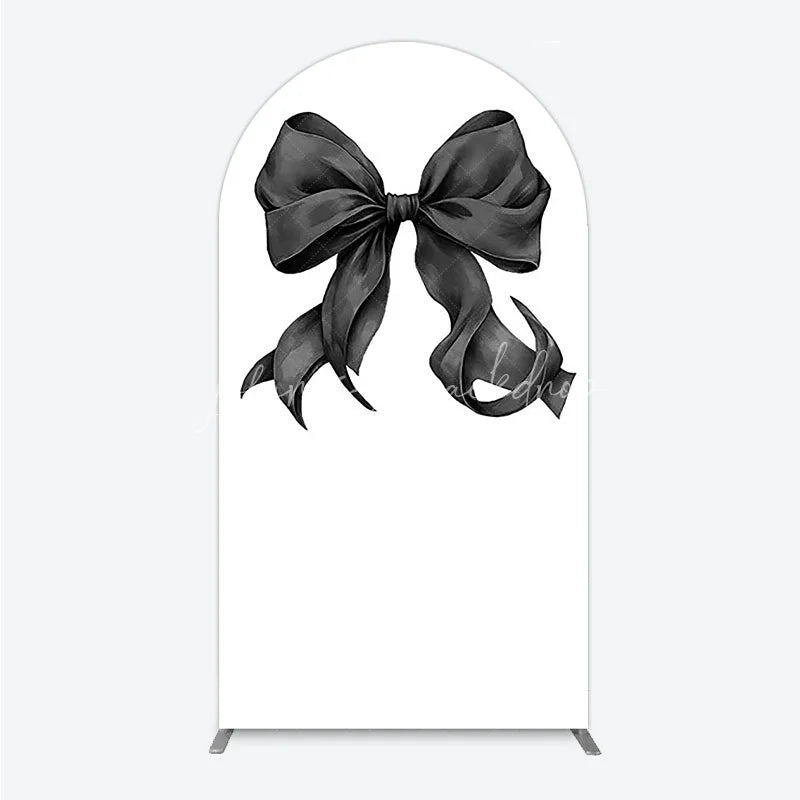 Lofaris Bow Arch Backdrop Cover Elegant Fabric Drape for Party Entrance Decor Decorative Frame Birthday Baby Shower Photo Booth