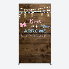 Lofaris Bows Or Arrows Wood Light Baby Shower Rectangle Backdrop