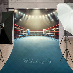 Lofaris Boxing Ring Arena View Sweep Photography Backdrop Fight Night Stadium Canvas Floor Photo Prop